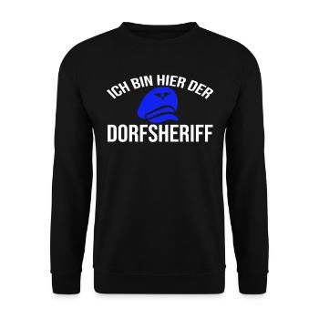 Polizist lustige Polizei Geschenk - Unisex Pullover - Schwarz - Vorne - Alina (178cm) & Michal (187cm)