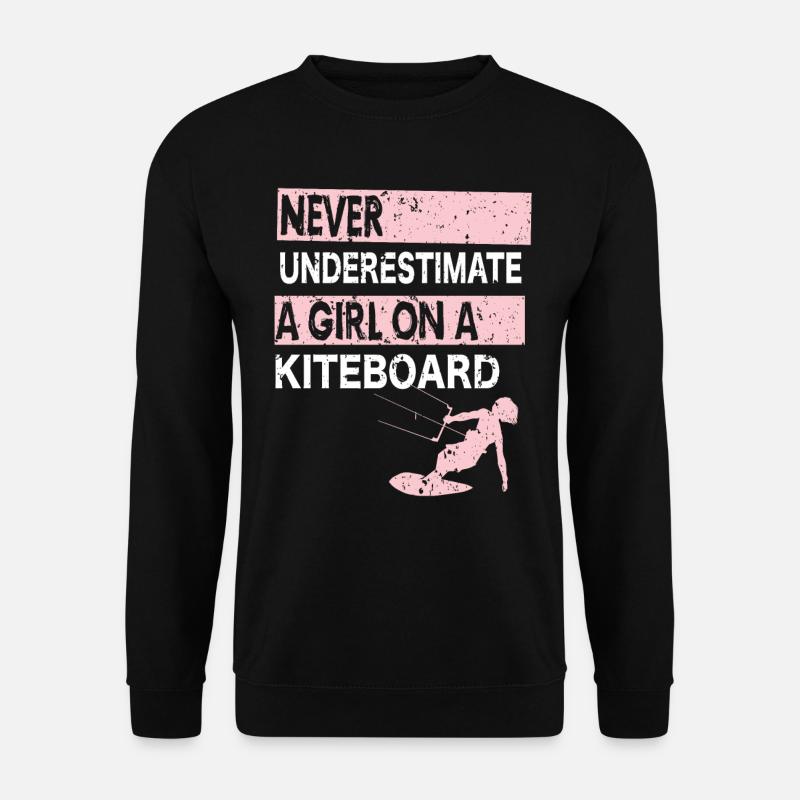 Kiteboarding Kitesurfer Kiteboarder Geschenk - Unisex Pullover - Schwarz