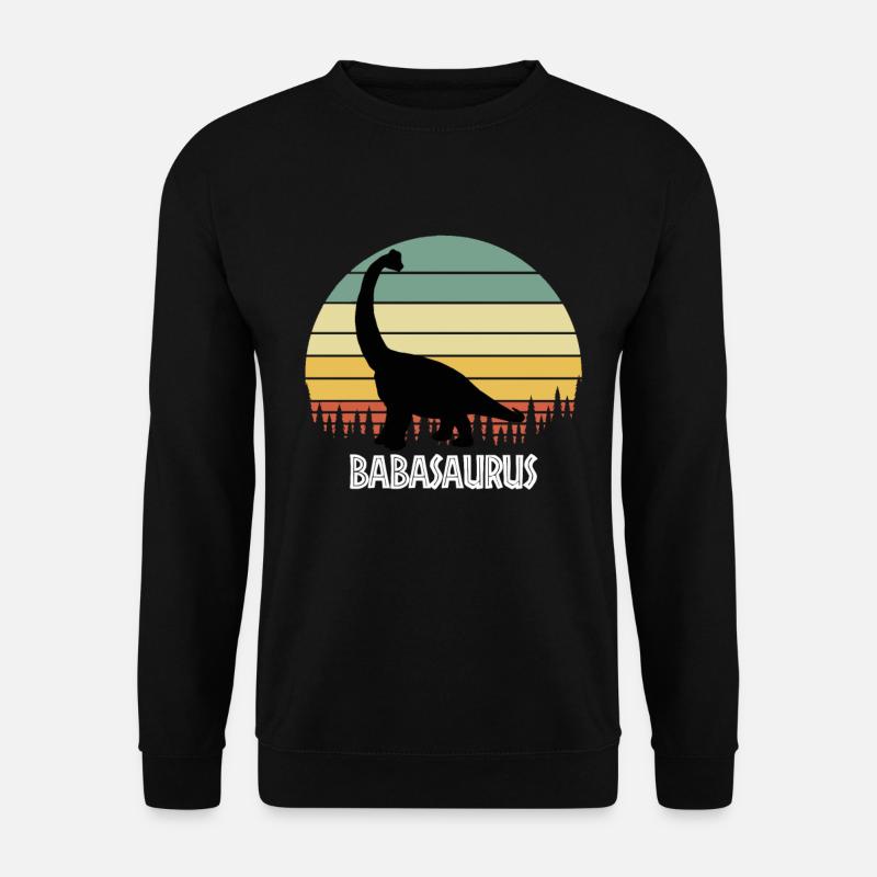 BABASAURUS BABA SAURUS BABA DINOSAURE - Sweat-shirt Unisexe - noir