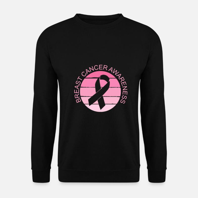 Rosa Schleife für Brustkrebsbewusstsein - Unisex Pullover - Schwarz