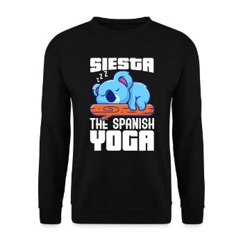 Siesta the Spanish Yoga - Unisex Pullover - Schwarz - Vorne - Alina (178cm) & Michal (187cm)