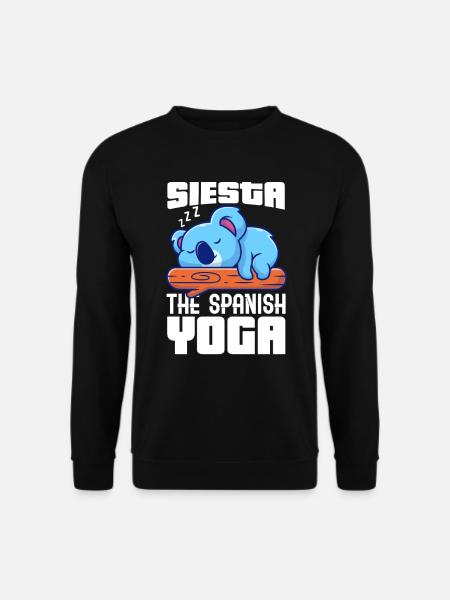 Siesta the Spanish Yoga - Unisex Pullover - Schwarz