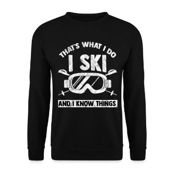 Ski - Unisex Pullover - Schwarz - Vorne - Alina (178cm) & Michal (187cm)