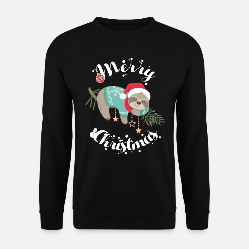 Weihnachten Faultier Geschenk - Faultier Fantasy - Unisex Pullover - Schwarz
