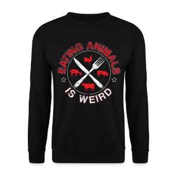 Déclaration végétalienne sur les droits des animaux - Sweat-shirt Unisexe - noir - Devant - Alina (178cm) & Michal (187cm)