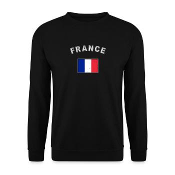 France drapeau français Drapeau - Sweat-shirt Unisexe - noir - Devant - Alina (178cm) & Michal (187cm)