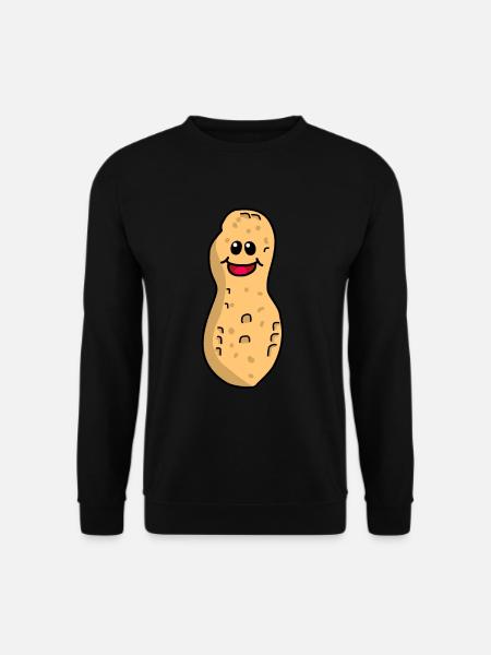 Pinda Pinda Grappig Leuk Noot Emotie Gelukkig - Uniseks sweater - zwart