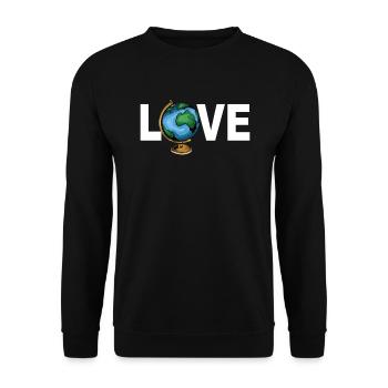 Geographers - geography earth globe - Unisex Sweatshirt - black - Front - Alina (178cm) & Michal (187cm)