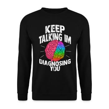 psychologue - Sweat-shirt Unisexe - noir - Devant - Alina (178cm) & Michal (187cm)
