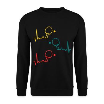 Table tennis - Unisex Sweatshirt - black - Front - Alina (178cm) & Michal (187cm)