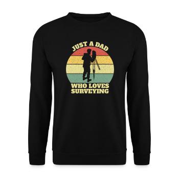 Arpenteur géomètre arpentage papa papa père cadeau - Sweat-shirt Unisexe - noir - Devant - Alina (178cm) & Michal (187cm)