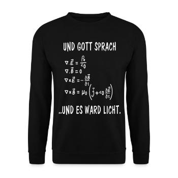 Physik Maxwell Licht Physiker Mathematiker Differe - Unisex Pullover - Schwarz - Vorne - Alina (178cm) & Michal (187cm)