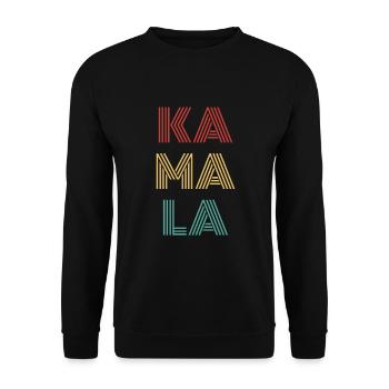 Typographie rétro de Kamala Harris - Sweat-shirt Unisexe - noir - Devant - Alina (178cm) & Michal (187cm)