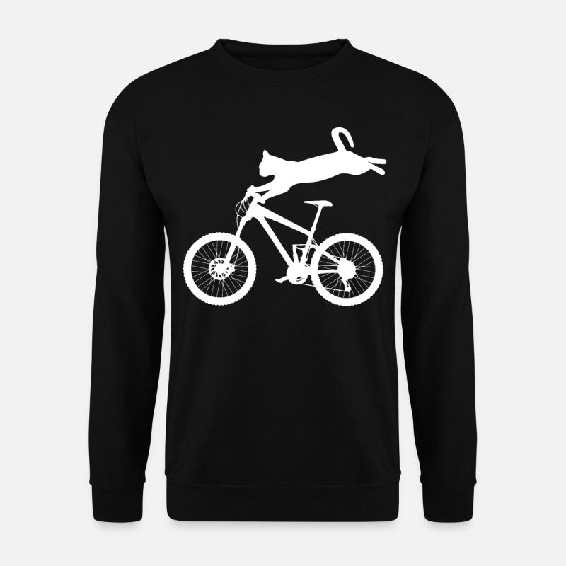 Cat Bike Cycling Bicycle - Unisex Pullover - Schwarz