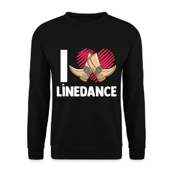 Linedance musique country western danse sport - Sweat-shirt Unisexe - noir - Devant - Alina (178cm) & Michal (187cm)