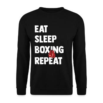 Boxen Kampfsport Punch Boxhandschuhe Sparring - Unisex Pullover - Schwarz - Vorne - Alina (178cm) & Michal (187cm)