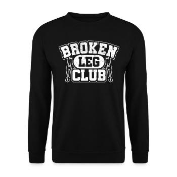 Patient get well soon broken bone gift - Unisex Sweatshirt - black - Front - Alina (178cm) & Michal (187cm)