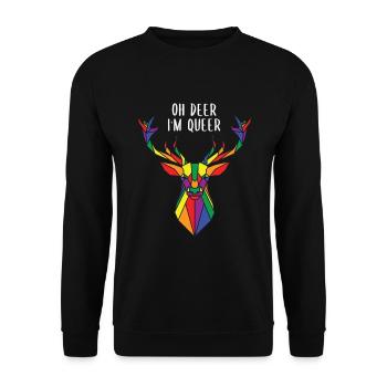 LGBT Design pour un homosexuel - Sweat-shirt Unisexe - noir - Devant - Alina (178cm) & Michal (187cm)