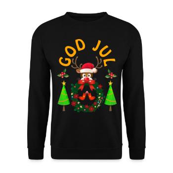 Joyeux Noël, Joyeux Noël, Joyeux Noël - Sweat-shirt Unisexe - noir - Devant - Alina (178cm) & Michal (187cm)