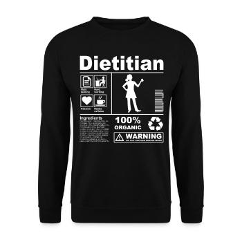 Dietitian Product Description - Unisex Sweatshirt - black - Front - Alina (178cm) & Michal (187cm)