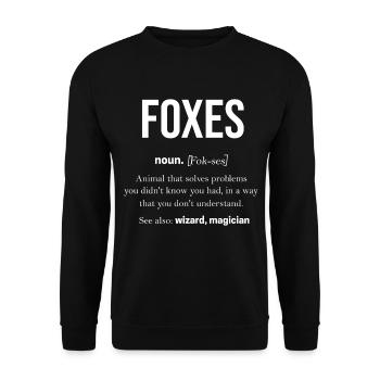 Fuchs - Unisex Pullover - Schwarz - Vorne - Alina (178cm) & Michal (187cm)