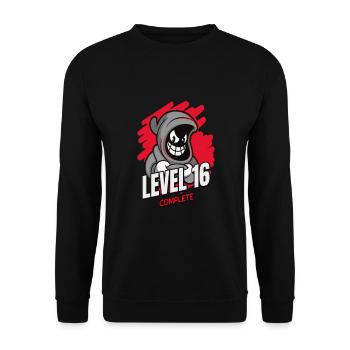 Joueur du 16e anniversaire - Sweat-shirt Unisexe - noir - Devant - Alina (178cm) & Michal (187cm)
