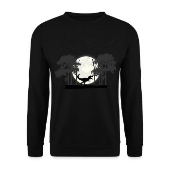 Tyrannosaurus - Unisex Pullover - Schwarz - Vorne - Alina (178cm) & Michal (187cm)