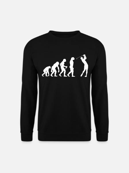 Golf Golfer Golfer Evolution Playing Golf - Unisex Sweatshirt - black