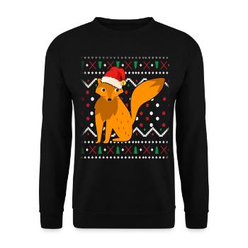 Fuchs Ugly Christmas - Unisex Pullover - Schwarz - Vorne - Alina (178cm) & Michal (187cm)