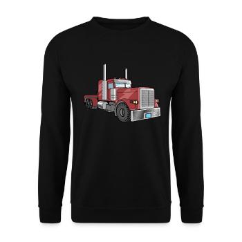 un camion - Sweat-shirt Unisexe - noir - Devant - Alina (178cm) & Michal (187cm)