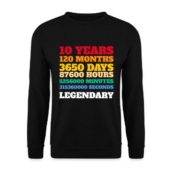 Idée cadeau 10 ans pour enfants 10 ans - Sweat-shirt Unisexe - noir - Devant - Alina (178cm) & Michal (187cm)