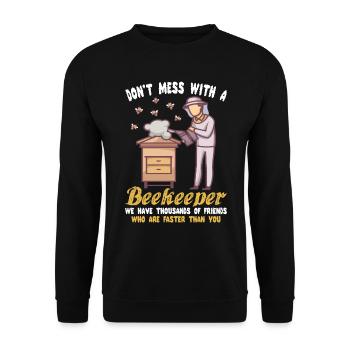 Apiculteur apiculteur abeilles abeilles cadeau - Sweat-shirt Unisexe - noir - Devant - Alina (178cm) & Michal (187cm)