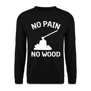 Holzfäller Waldmensch Förster Geschenk - Unisex Pullover - Schwarz - Vorne - Alina (178cm) & Michal (187cm)