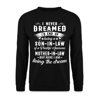 Je n'ai jamais rêvé que je finirais par être un gendre - Sweat-shirt Unisexe - noir - Devant - Alina (178cm) & Michal (187cm)