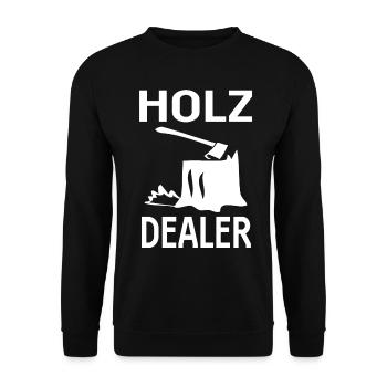 Holzfäller Waldmensch Geschenk - Unisex Pullover - Schwarz - Vorne - Alina (178cm) & Michal (187cm)