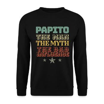 Soccer PAPITO - Unisex Pullover - Schwarz - Vorne - Alina (178cm) & Michal (187cm)