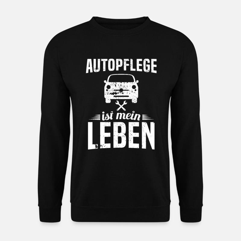 Autopflege ist mein Leben - Unisex Pullover - Schwarz