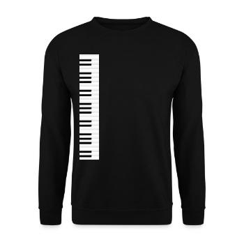 piano - Sweat-shirt Unisexe - noir - Devant - Alina (178cm) & Michal (187cm)
