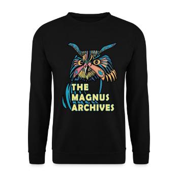 The Magnus Archives Owl Design - Unisex Sweatshirt - black - Front - Alina (178cm) & Michal (187cm)