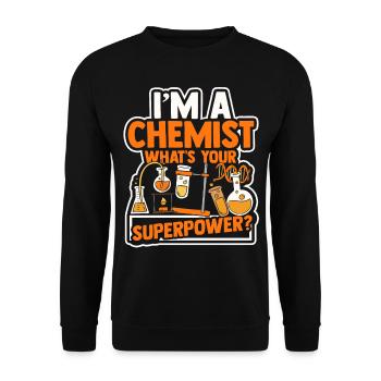 chemistry - Unisex Sweatshirt - black - Front - Alina (178cm) & Michal (187cm)