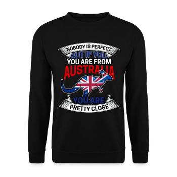 Australia - Unisex Sweatshirt - black - Front - Alina (178cm) & Michal (187cm)