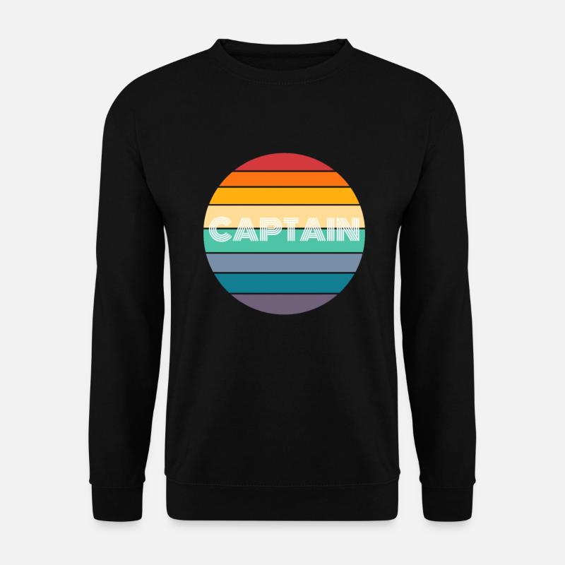Rainbow CAPTAIN Shirt, Retro CAPTAIN, CAPTAIN - Unisex Pullover - Schwarz