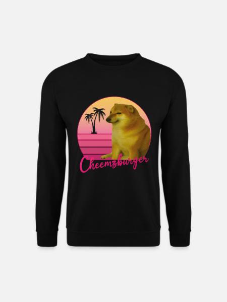 Cheemsburger rétro - Sweat-shirt Unisexe - noir