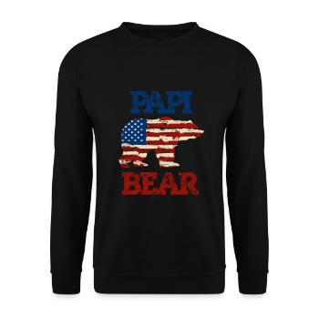 Rainbow PAPI Shirt, Retro PAPI, PAPI Sunset, PAPI - Unisex Sweatshirt - black - Front - Alina (178cm) & Michal (187cm)