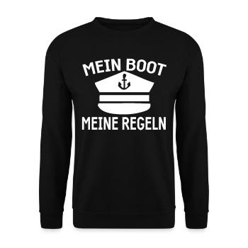 Boot Geschenke Bootsbesitzer - Unisex Pullover - Schwarz - Vorne - Alina (178cm) & Michal (187cm)