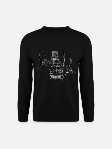 Electric guitar design as graphic - Unisex Sweatshirt - black