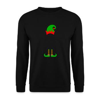 Custom Elf Customes Add Your Text - Sweat-shirt Unisexe - noir - Devant - Alina (178cm) & Michal (187cm)