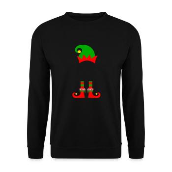 Custom Elf Customes Add Your Text - Sweat-shirt Unisexe - noir - Devant - Alina (178cm) & Michal (187cm)