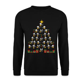 Christmas tree bees beekeeper beekeeper - Unisex Sweatshirt - black - Front - Alina (178cm) & Michal (187cm)
