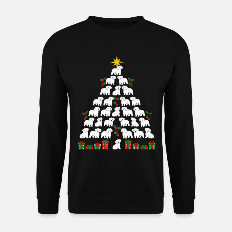 Weihnachtsbaum Bolonka Zwetna Weihnachten - Unisex Pullover - Schwarz